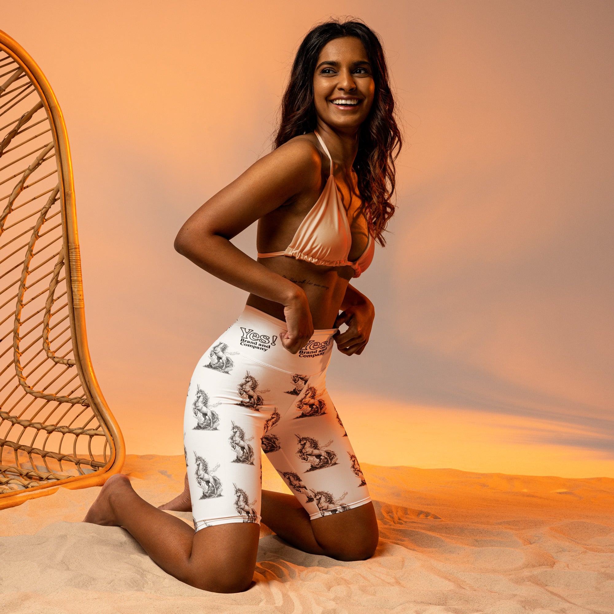 Yes! Brand and Company™ (The Unicorn) Biker Shorts