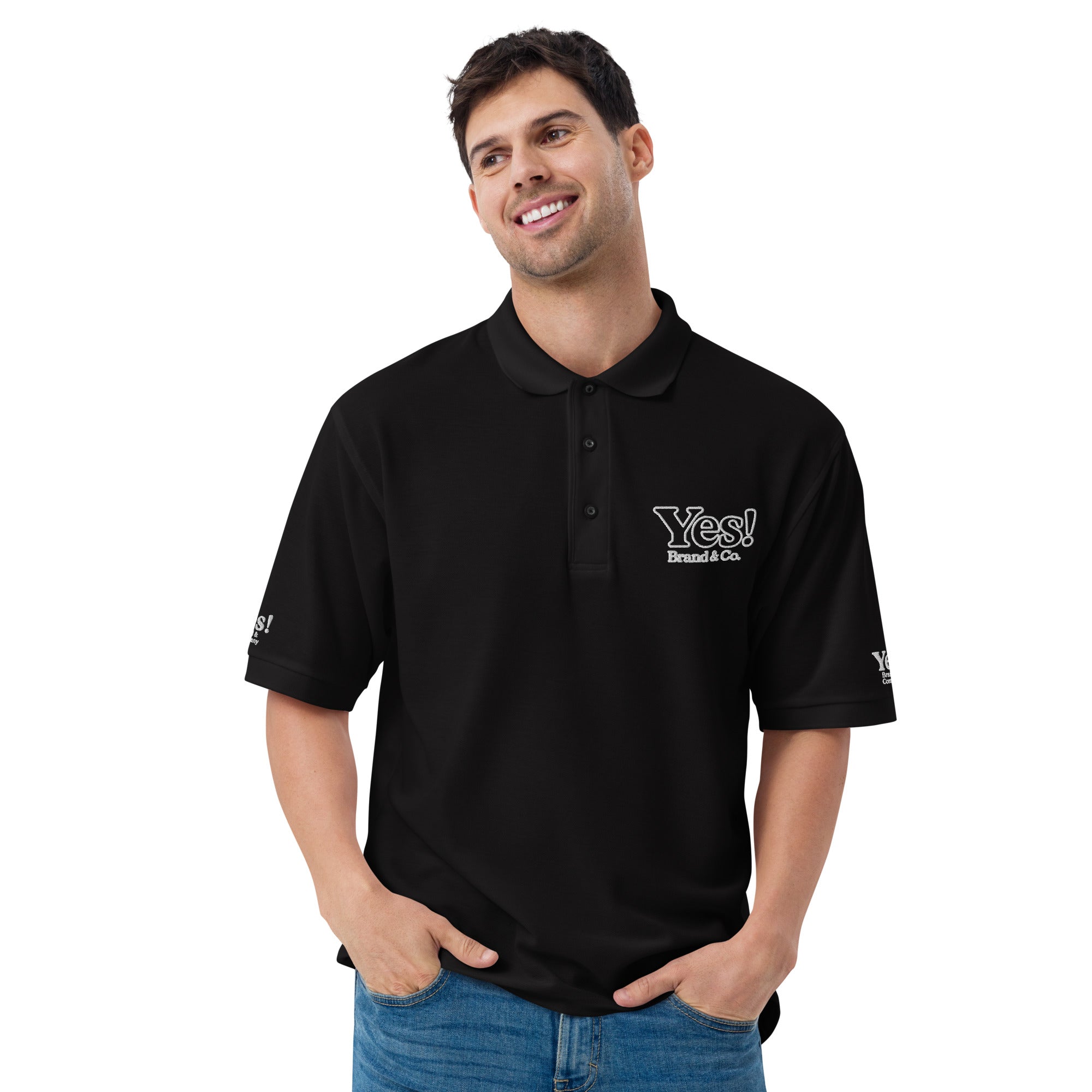 Yes! Brand and Company™ Men's Premium Polo (Hollow)