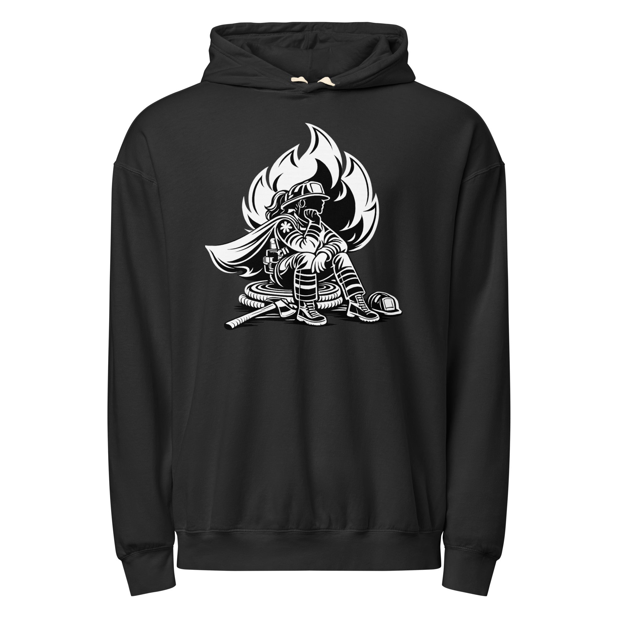 Yes! Brand and Company™ Unisex garment-dyed lightweight hoodie (Women's History Month) Firefighter