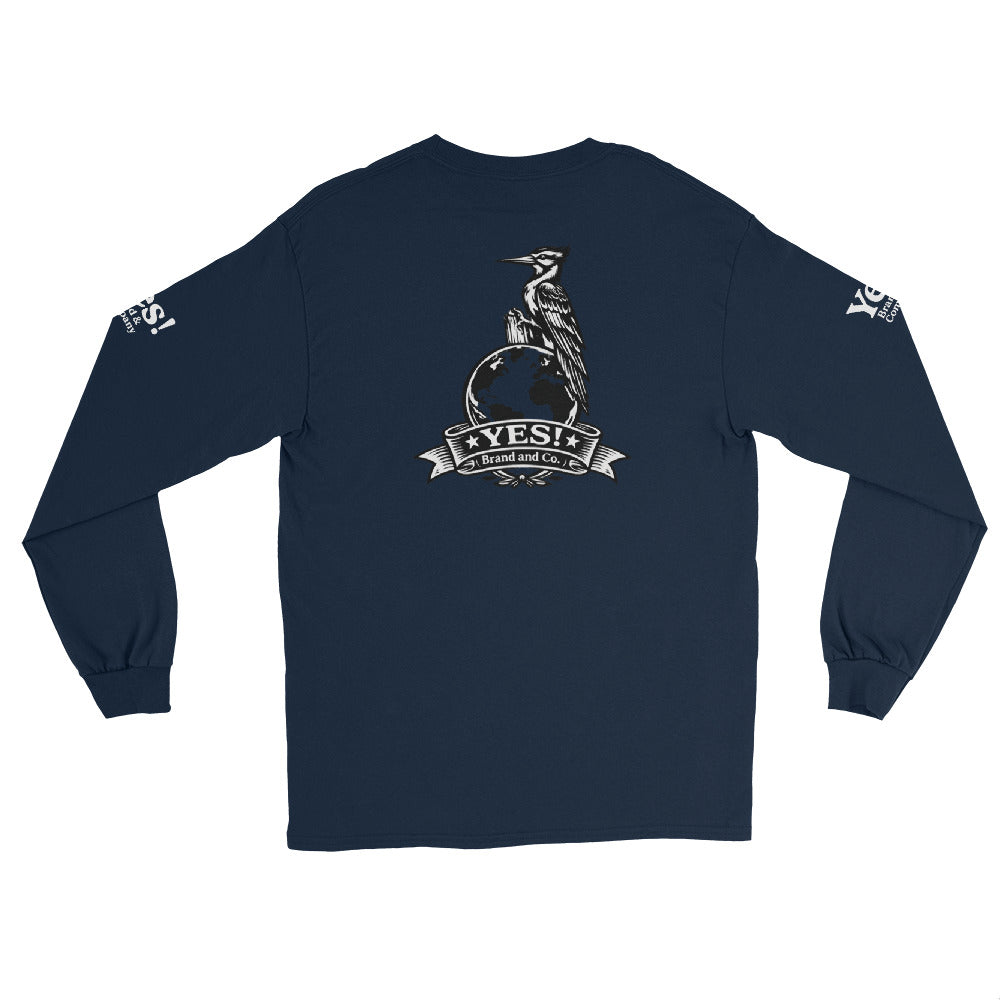 Yes! Brand and Company™ Unisex Long Sleeve Shirt (Bird Series - Woodpecker)
