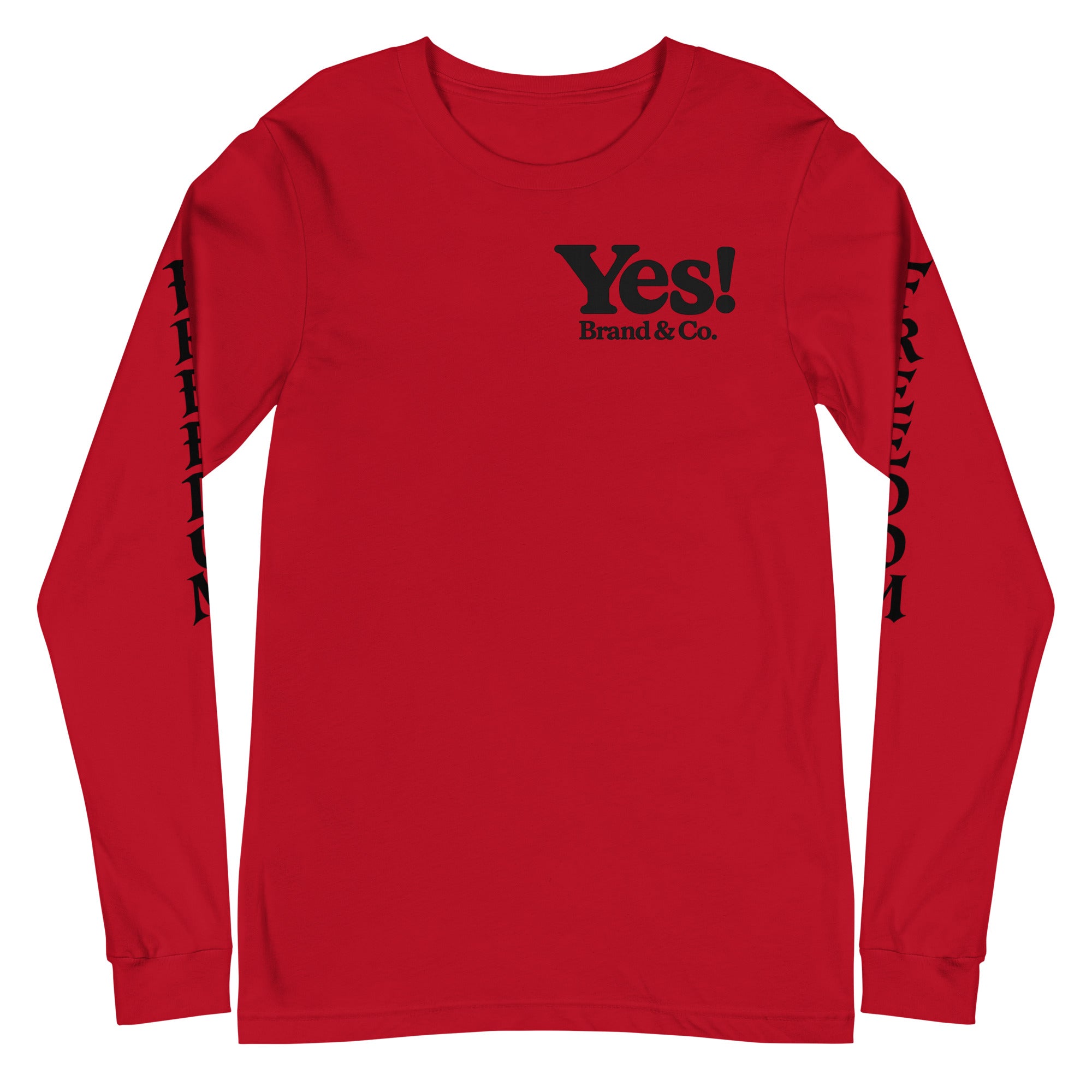 Yes! Brand and Company™ Unisex Long Sleeve Bella Tee (Freedom) (Black History Month Series)
