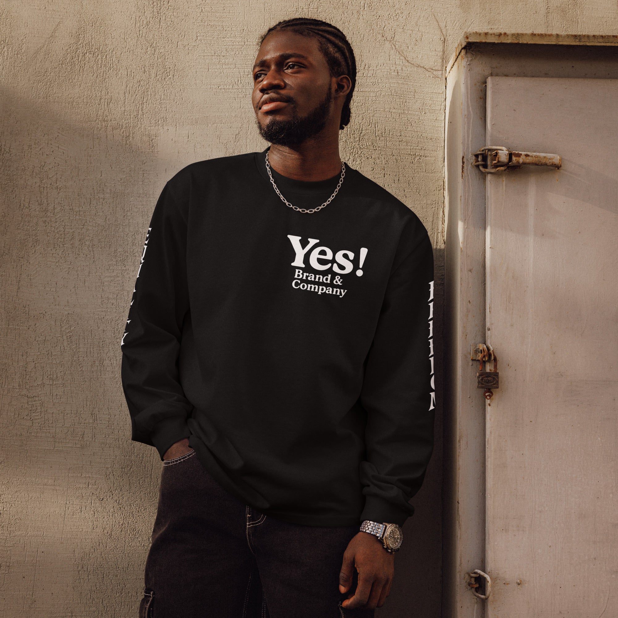 Yes! Brand and Company™ Premium heavyweight long sleeve shirt Freedom/Equality (Black History Month Series)